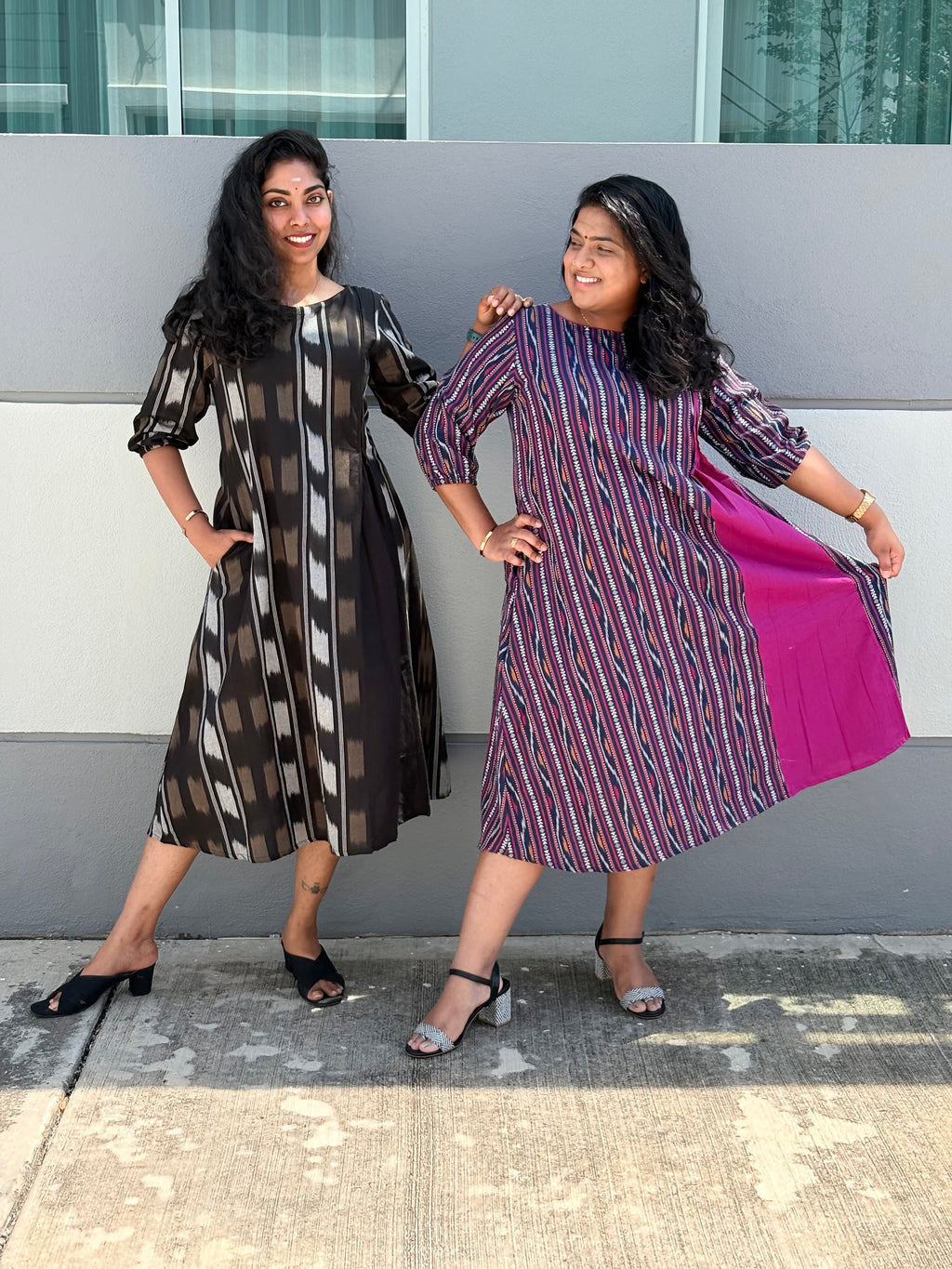 Mandira Stripe Comfort Dress | Cotton Casual Dress With Pockets M–5XL | Plus Size Friendly