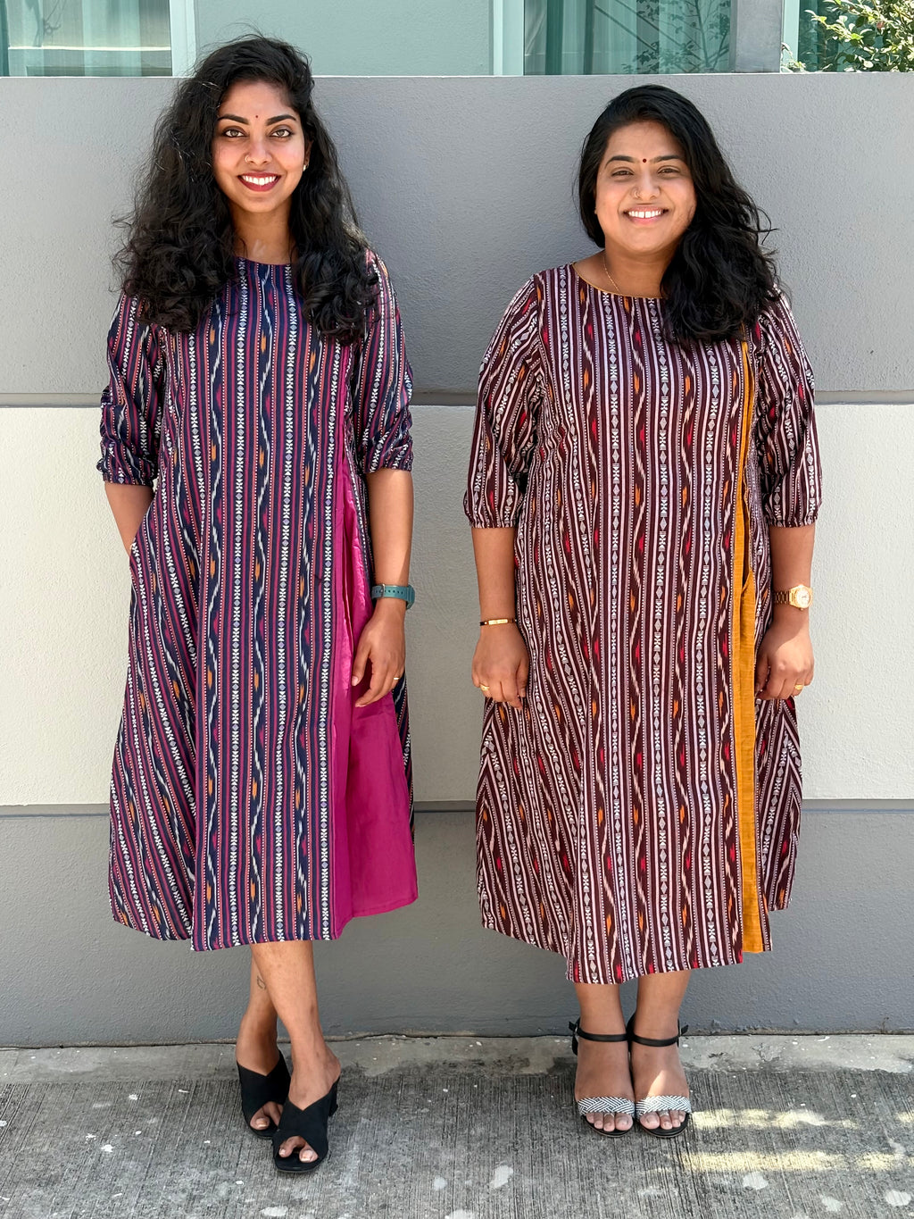 Mandira Stripe Comfort Dress | Cotton Casual Dress With Pockets M–5XL | Plus Size Friendly