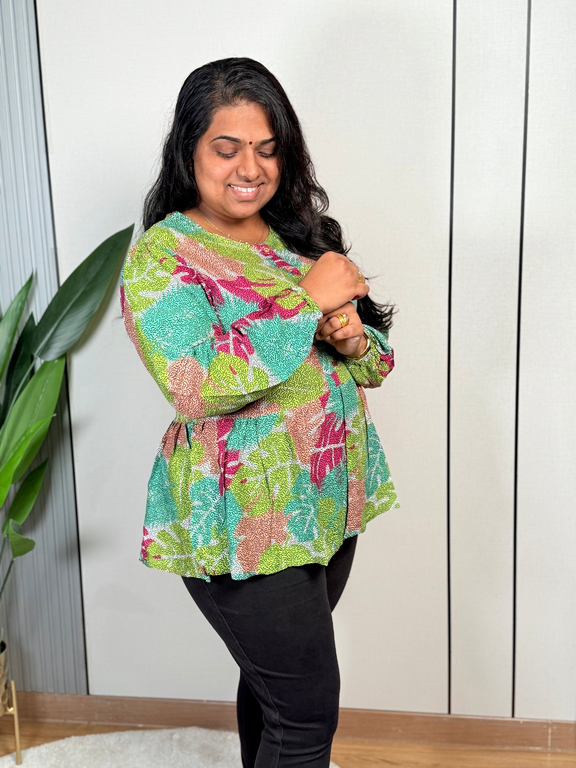 Evergreen Peplum Kurthi