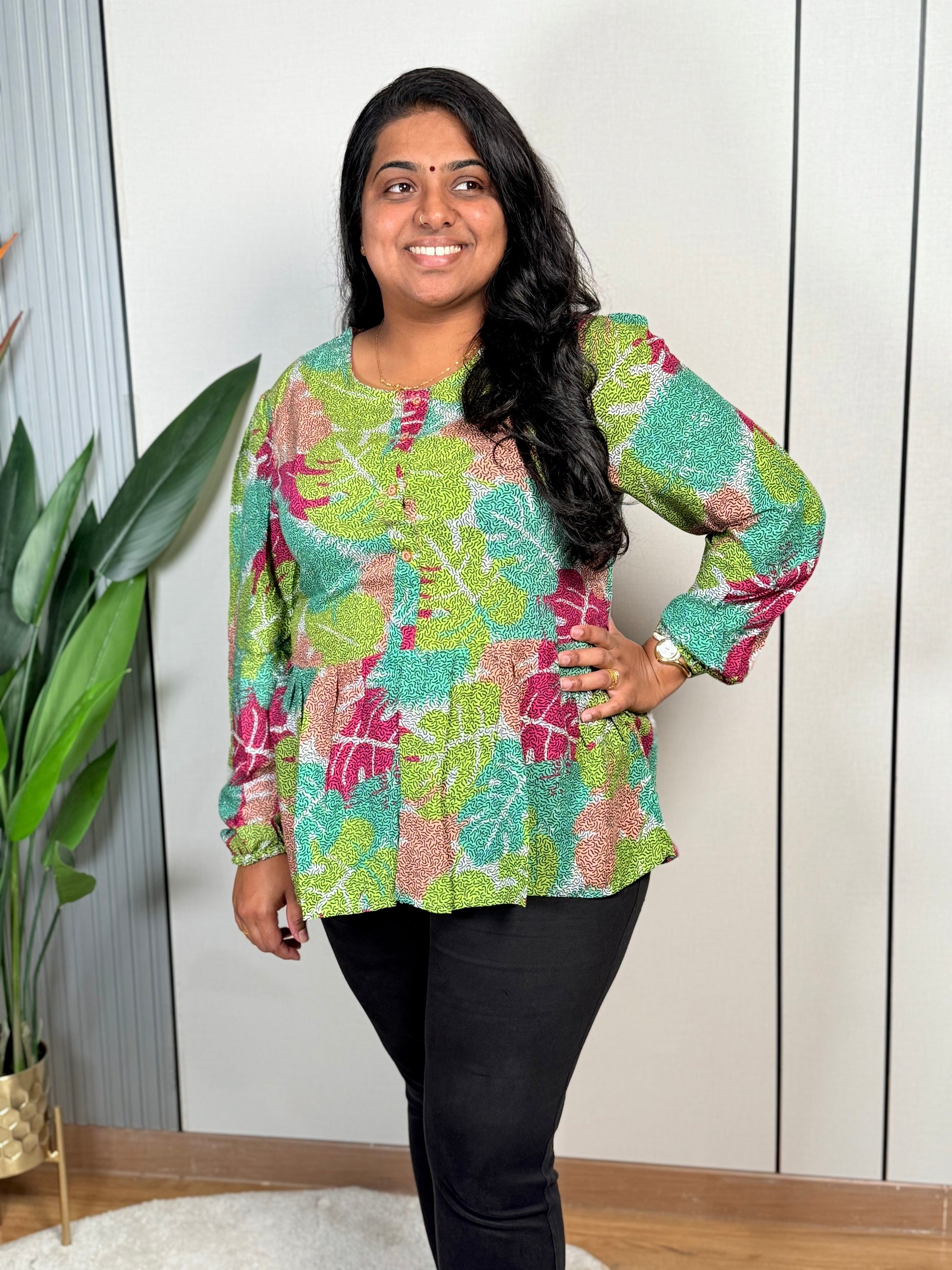 Evergreen Peplum Kurthi