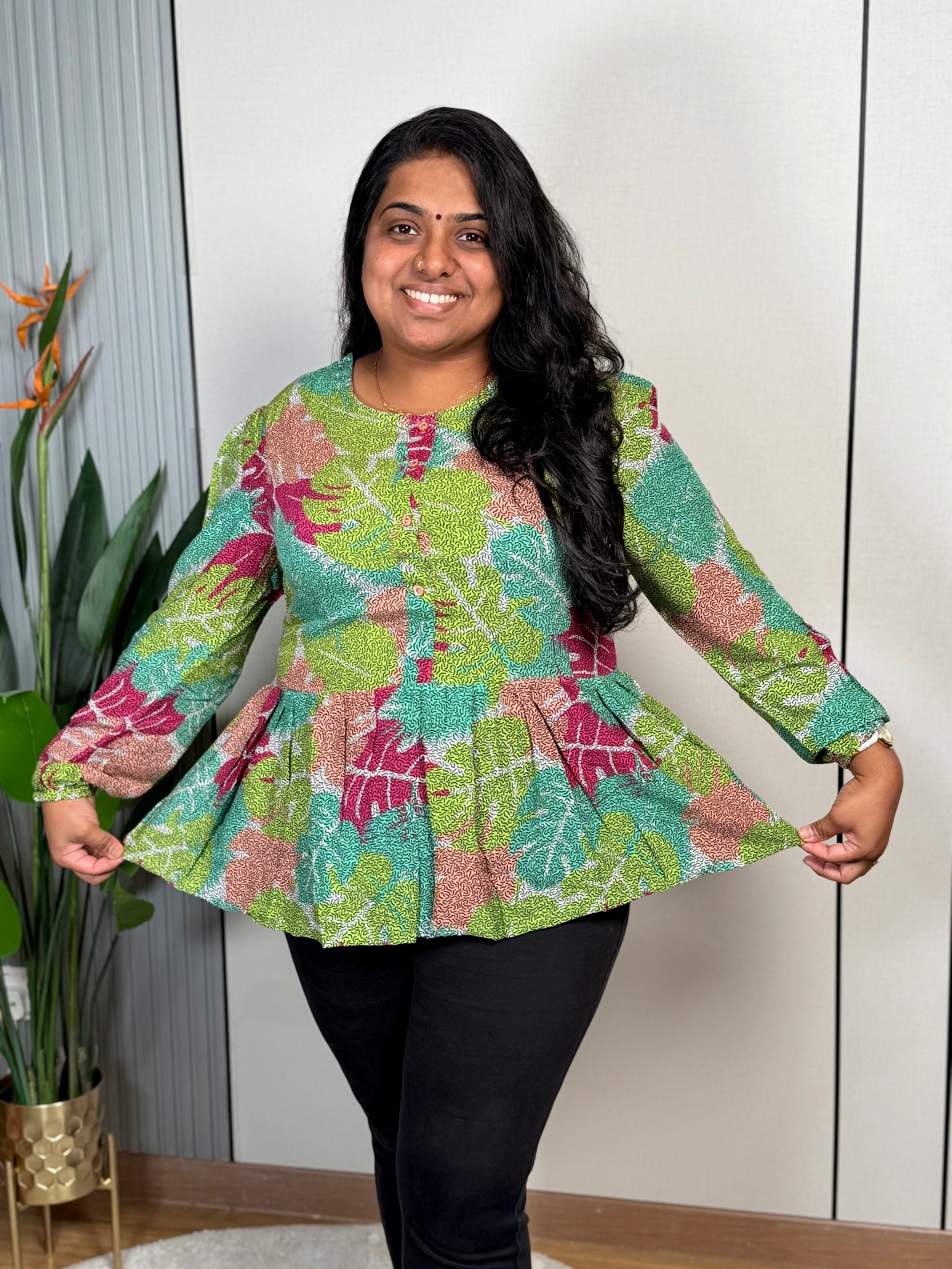 Evergreen Peplum Kurthi
