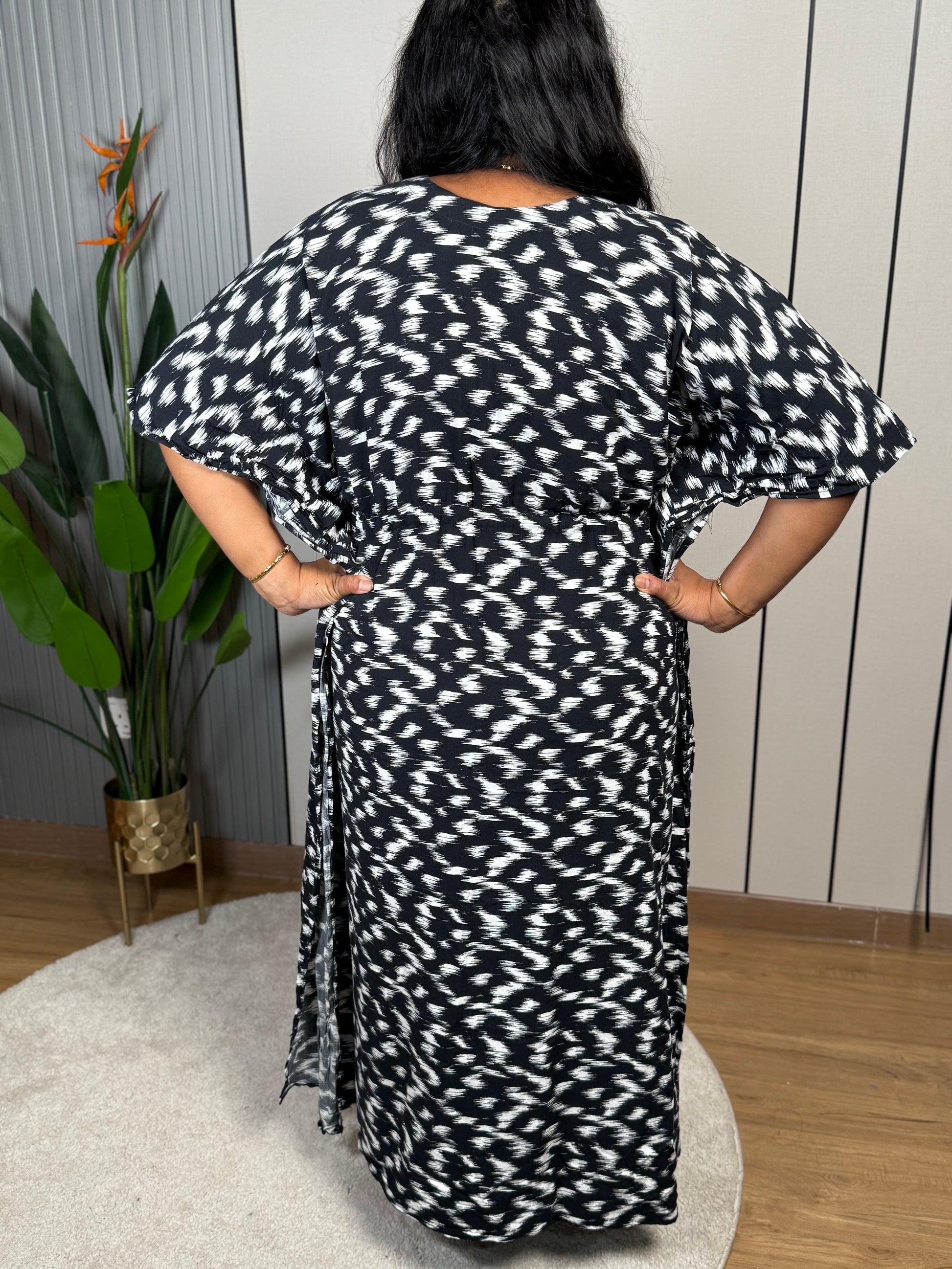 Midnight Black Kaftan Nightwear