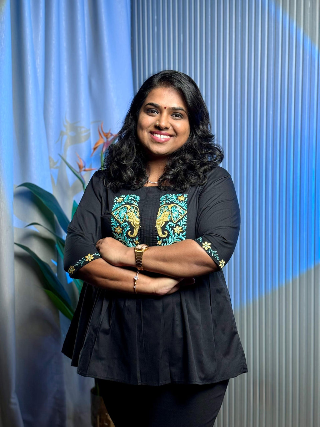 Majestic Elephant Peplum Kurti